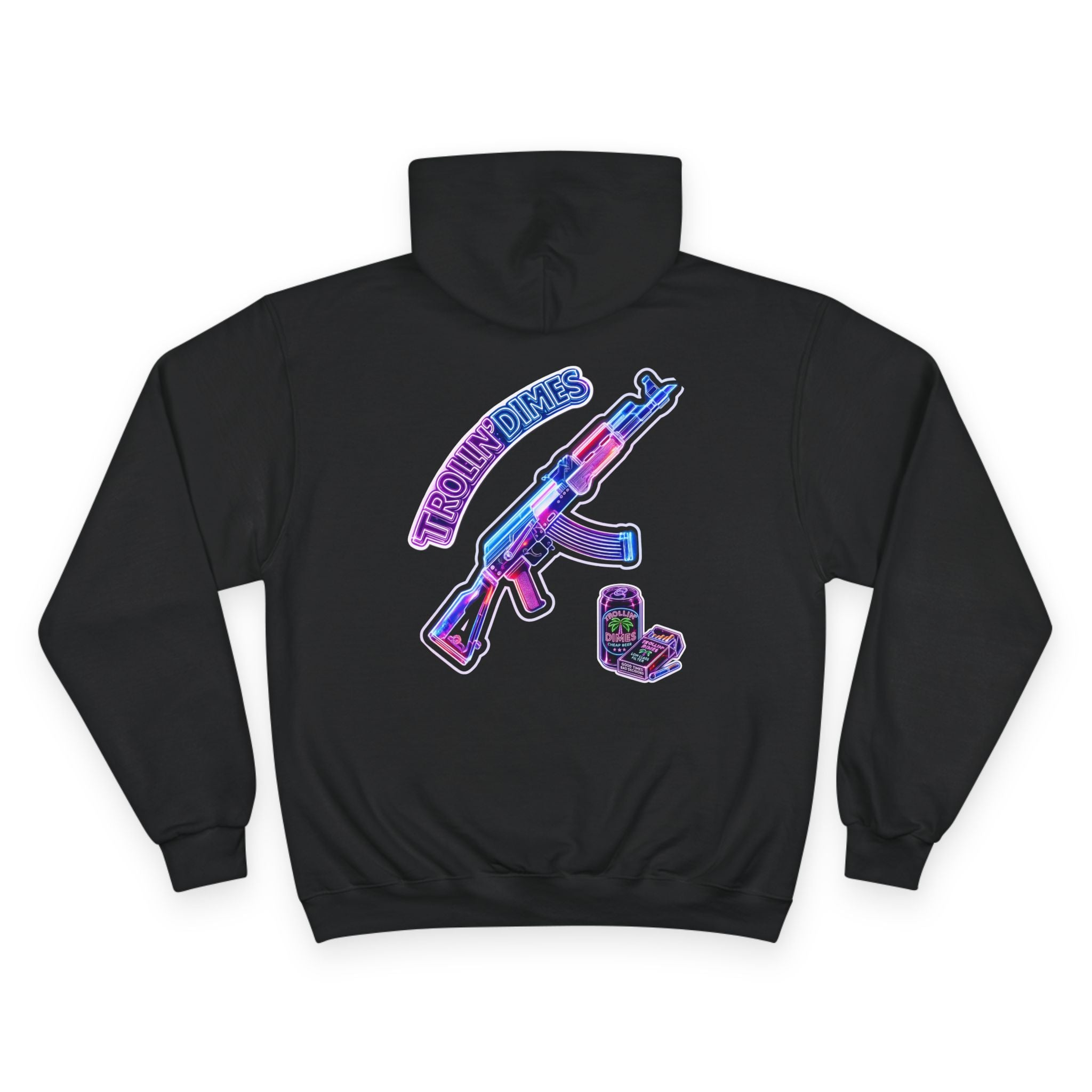 TROLLIN' DIMES- AK RAZZLIN' DAZZLER Graphic Hoodie — Neon