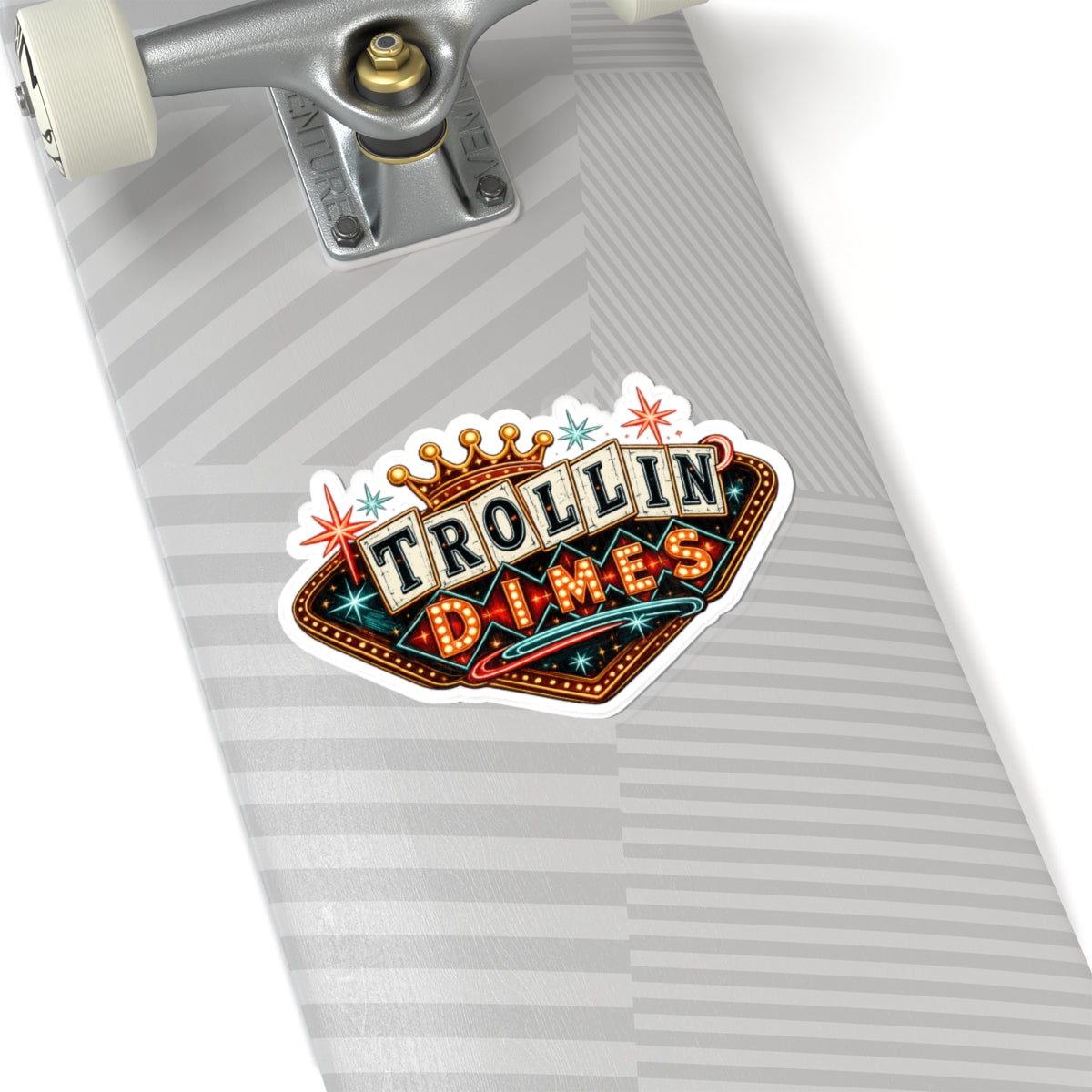 Sticker — 'Trollin Dimes' Retro Vegas Neon Decal