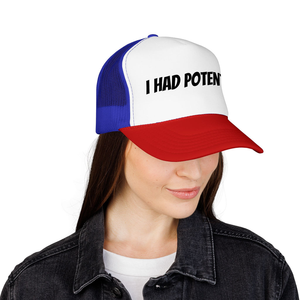 Trucker Hat — 'I Had Potential' Vintage Humorous Foam Cap