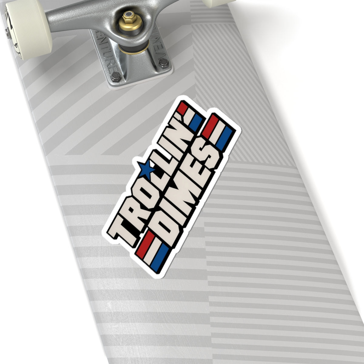 Trollin' Dimes Sticker — Retro Patriotic Laptop Decal
