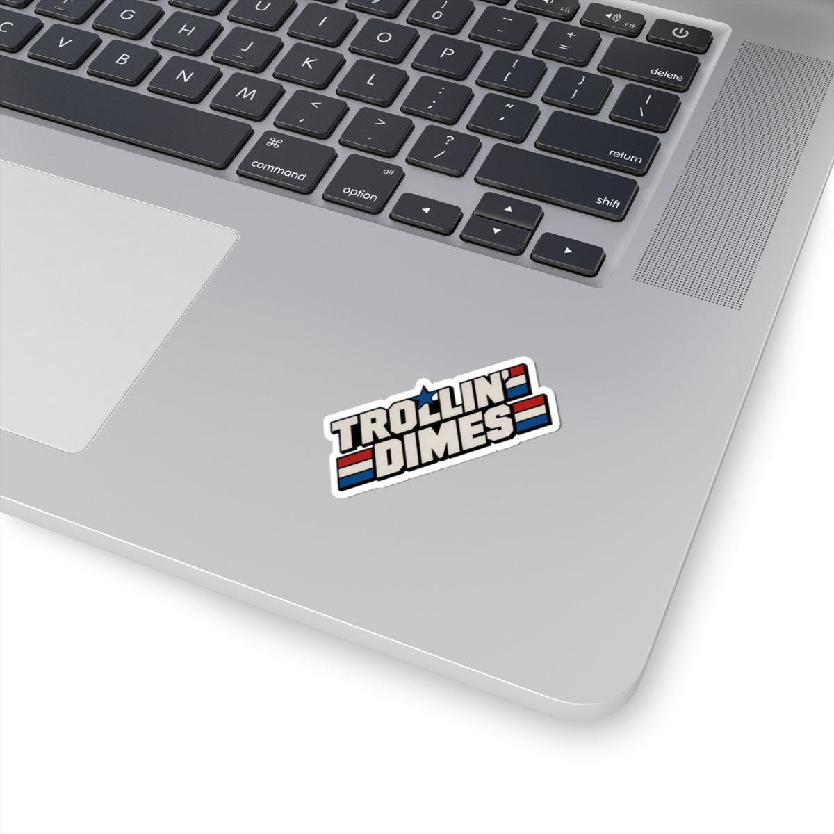 Trollin' Dimes Sticker — Retro Patriotic Laptop Decal