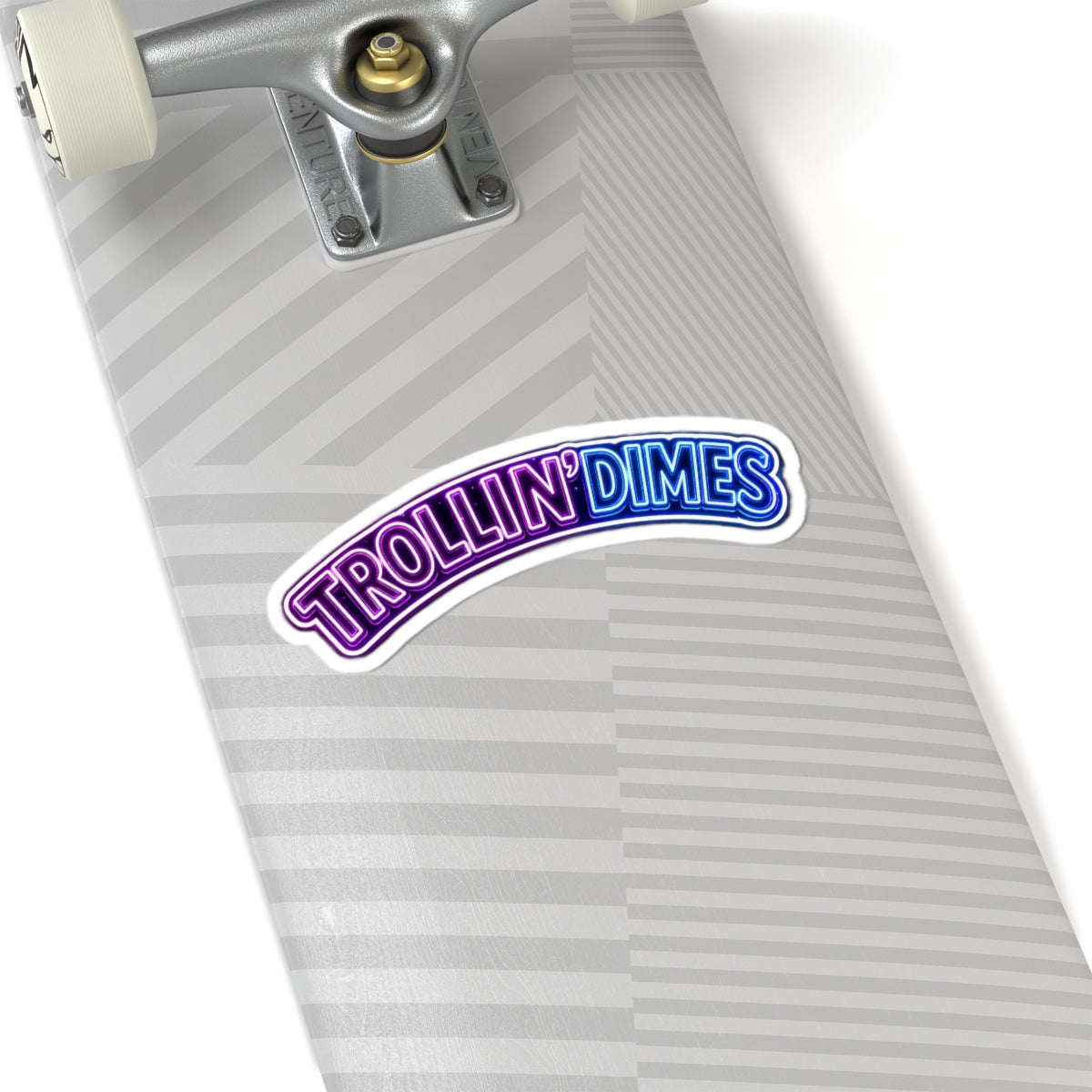 Sticker – Neon "Trollin' Dimes" Kiss-Cut Decorative Laptop Sticker