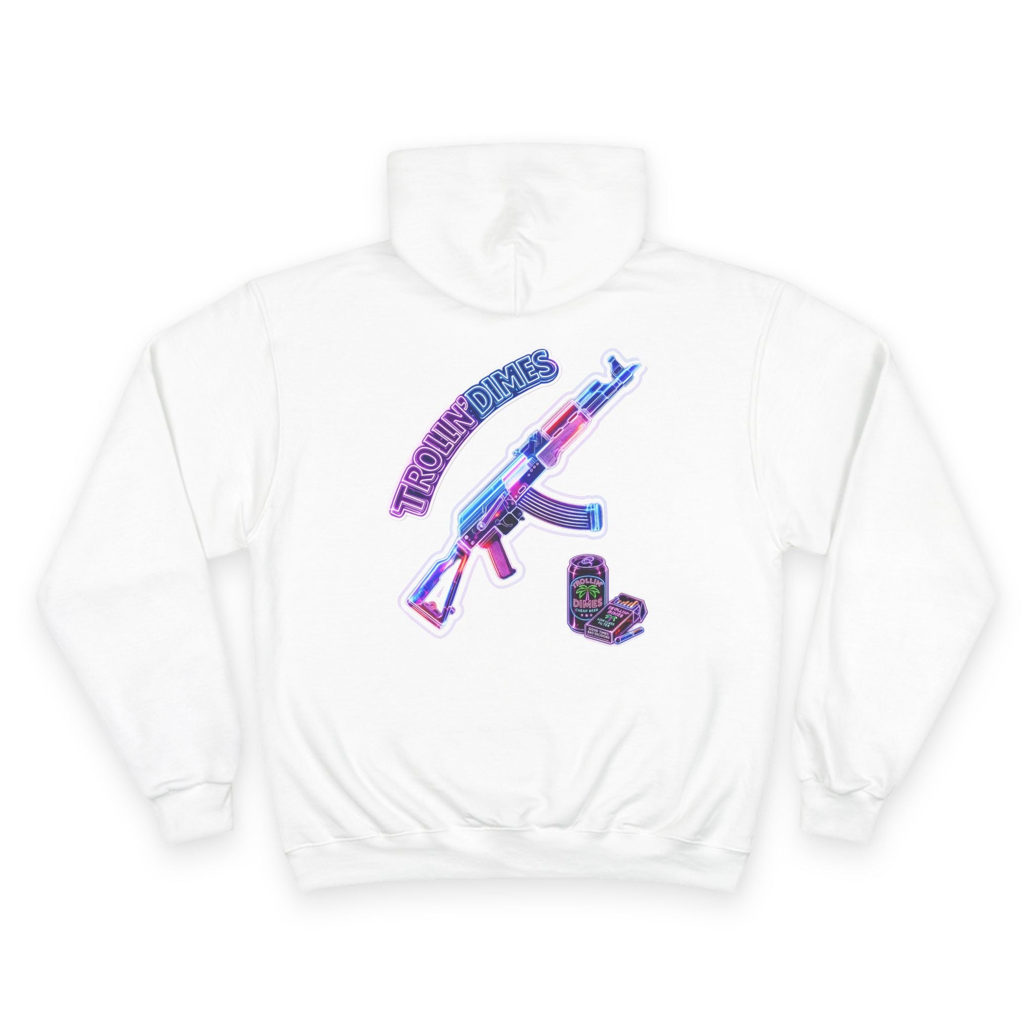 TROLLIN' DIMES- AK RAZZLIN' DAZZLER Graphic Hoodie — Neon
