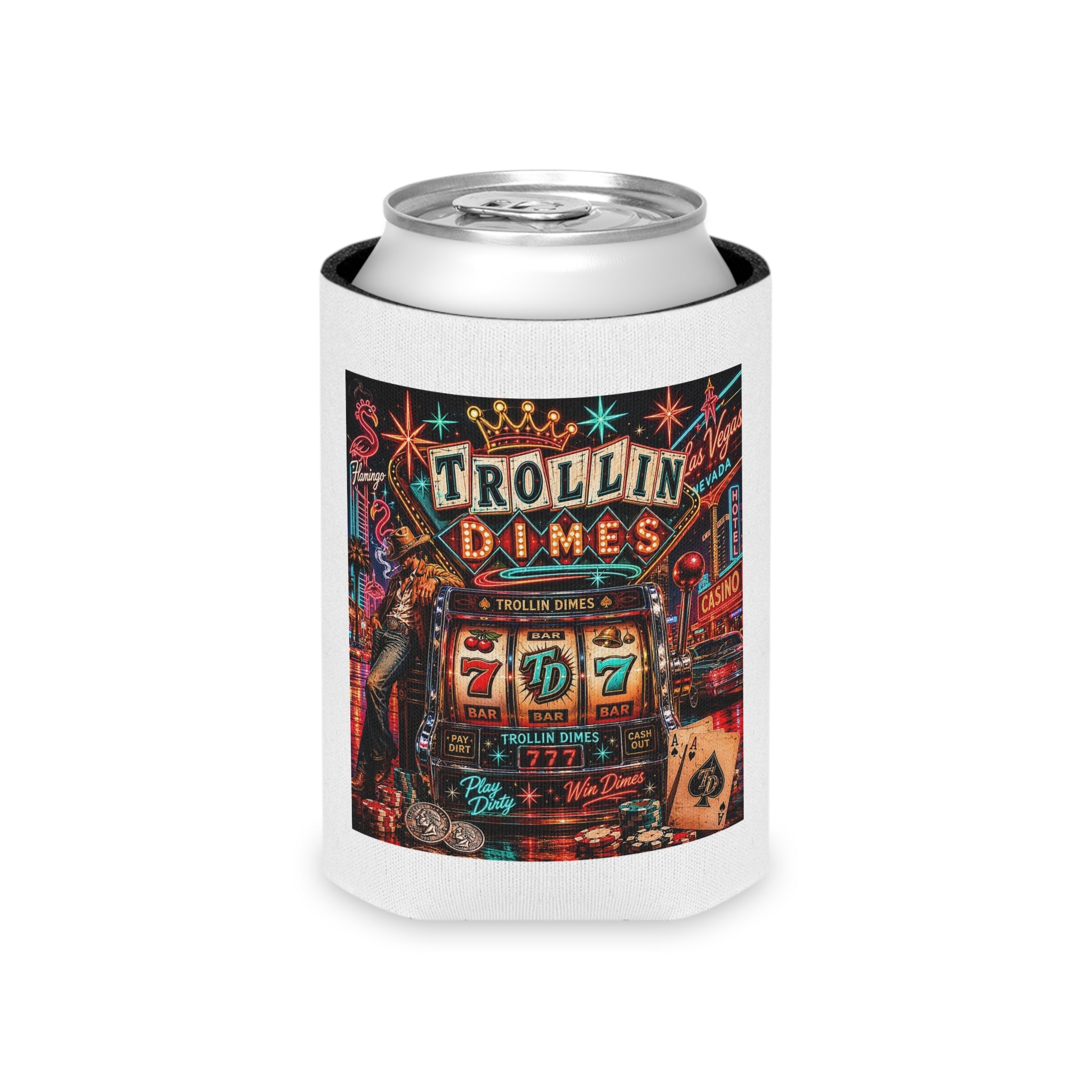 TROLLIN’ DIMES Neon Nights & Dirty Wins Koozie