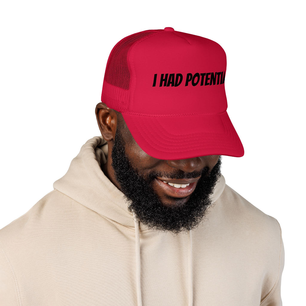 Trucker Hat — 'I Had Potential' Vintage Humorous Foam Cap