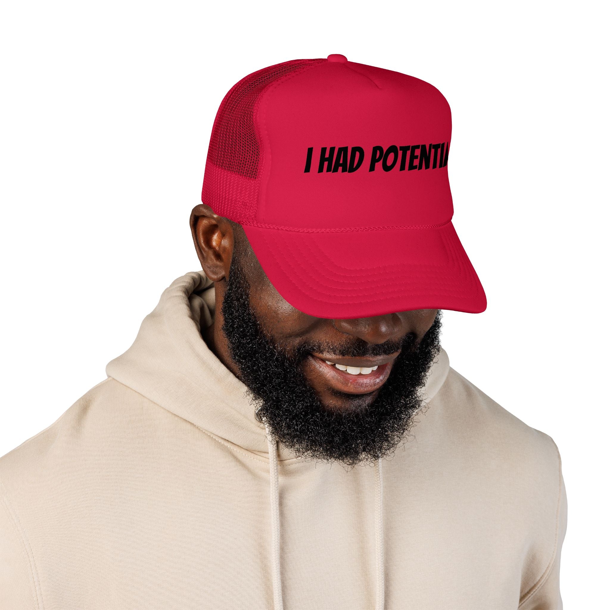 Trucker Hat — 'I Had Potential' Vintage Humorous Foam Cap