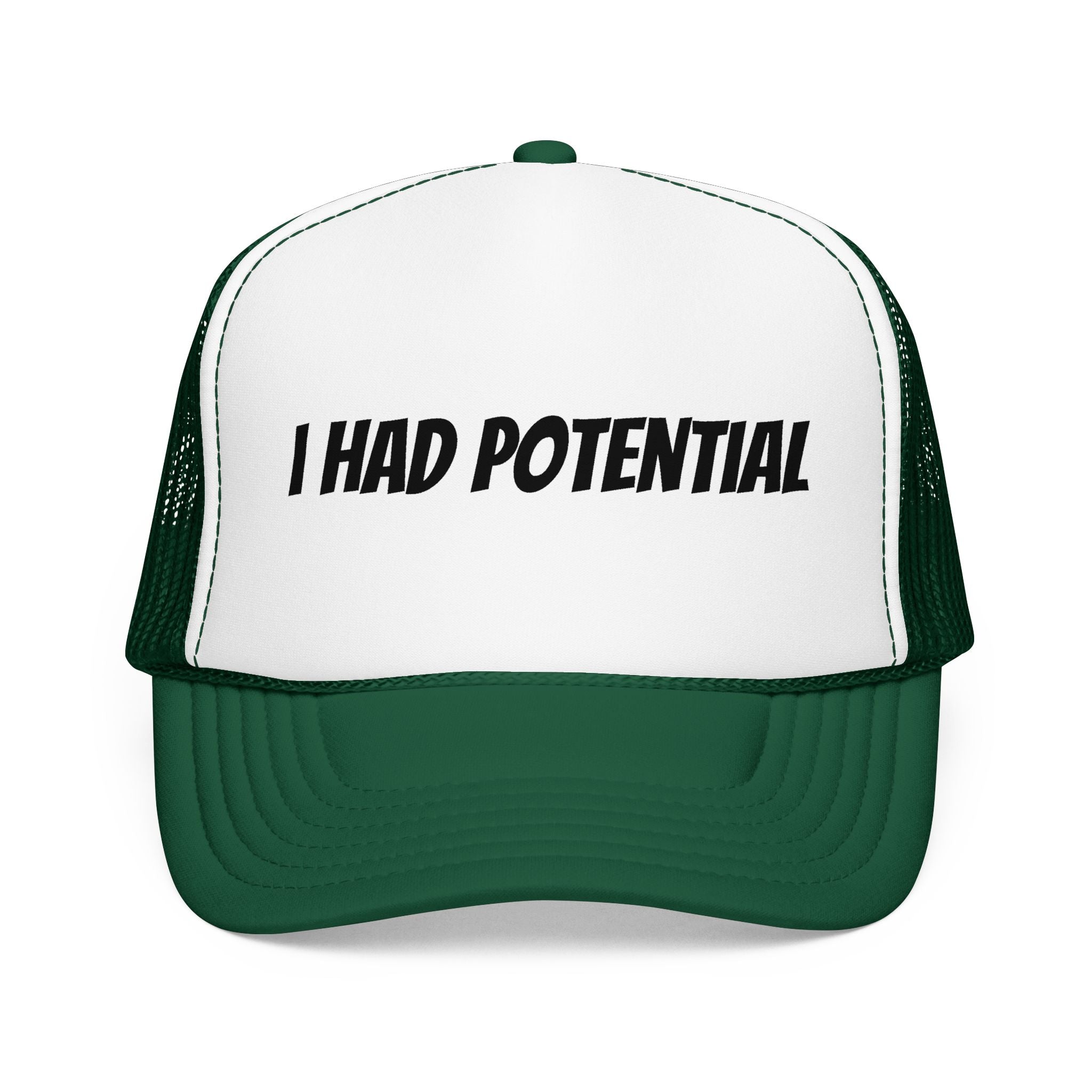 Trucker Hat — 'I Had Potential' Vintage Humorous Foam Cap