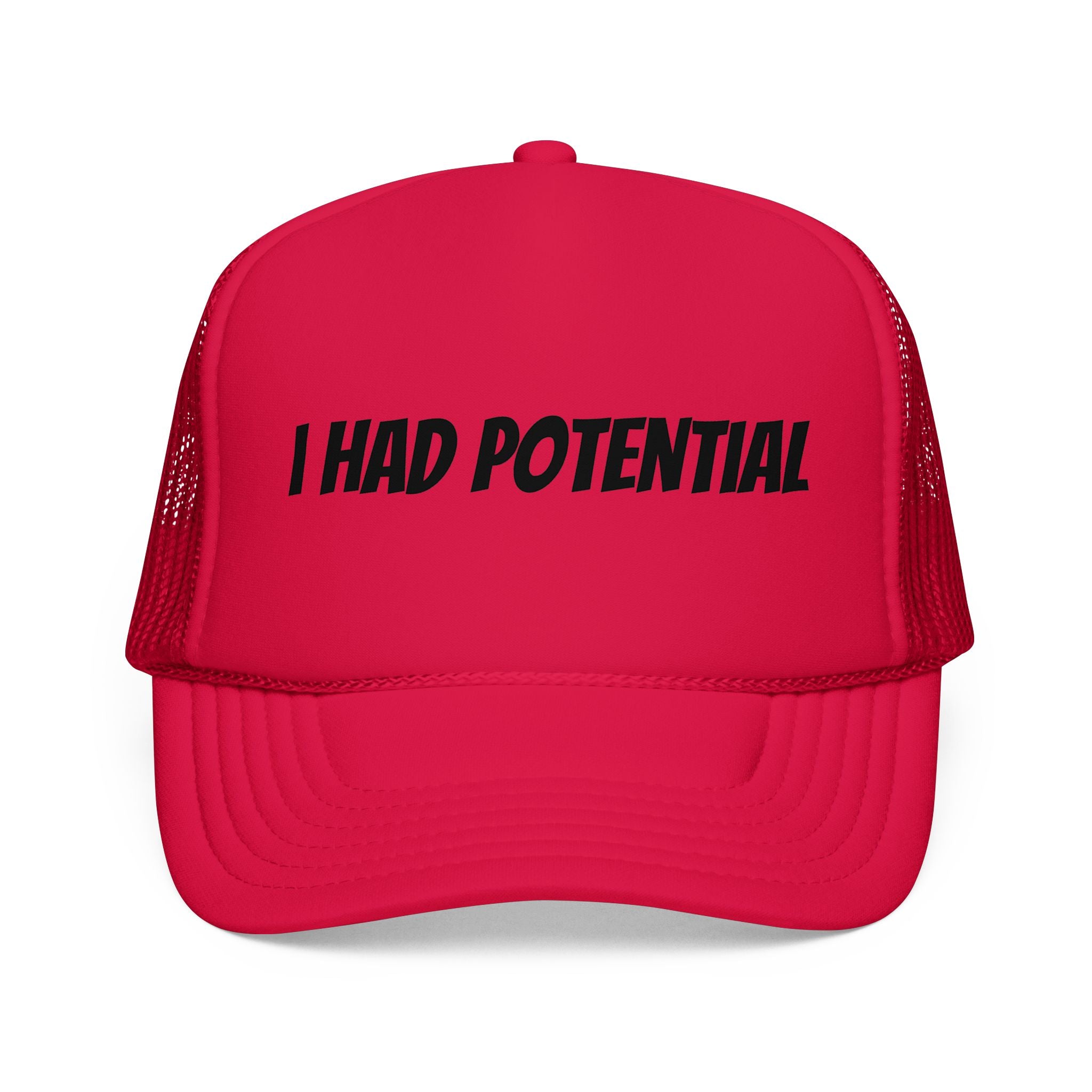Trucker Hat — 'I Had Potential' Vintage Humorous Foam Cap
