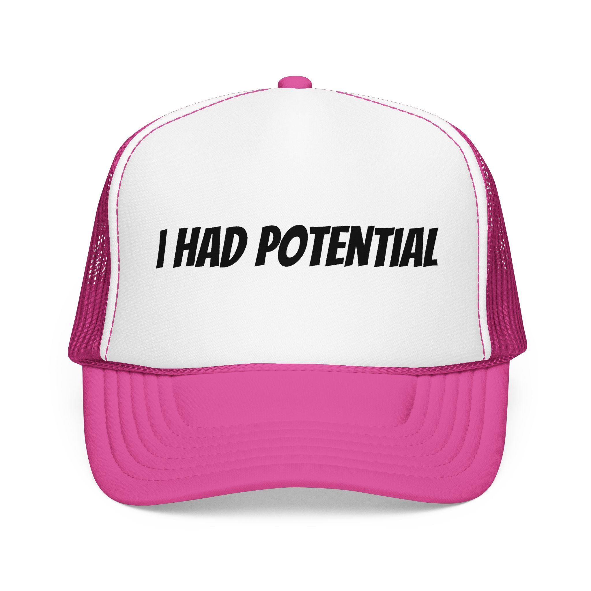 Trucker Hat — 'I Had Potential' Vintage Humorous Foam Cap