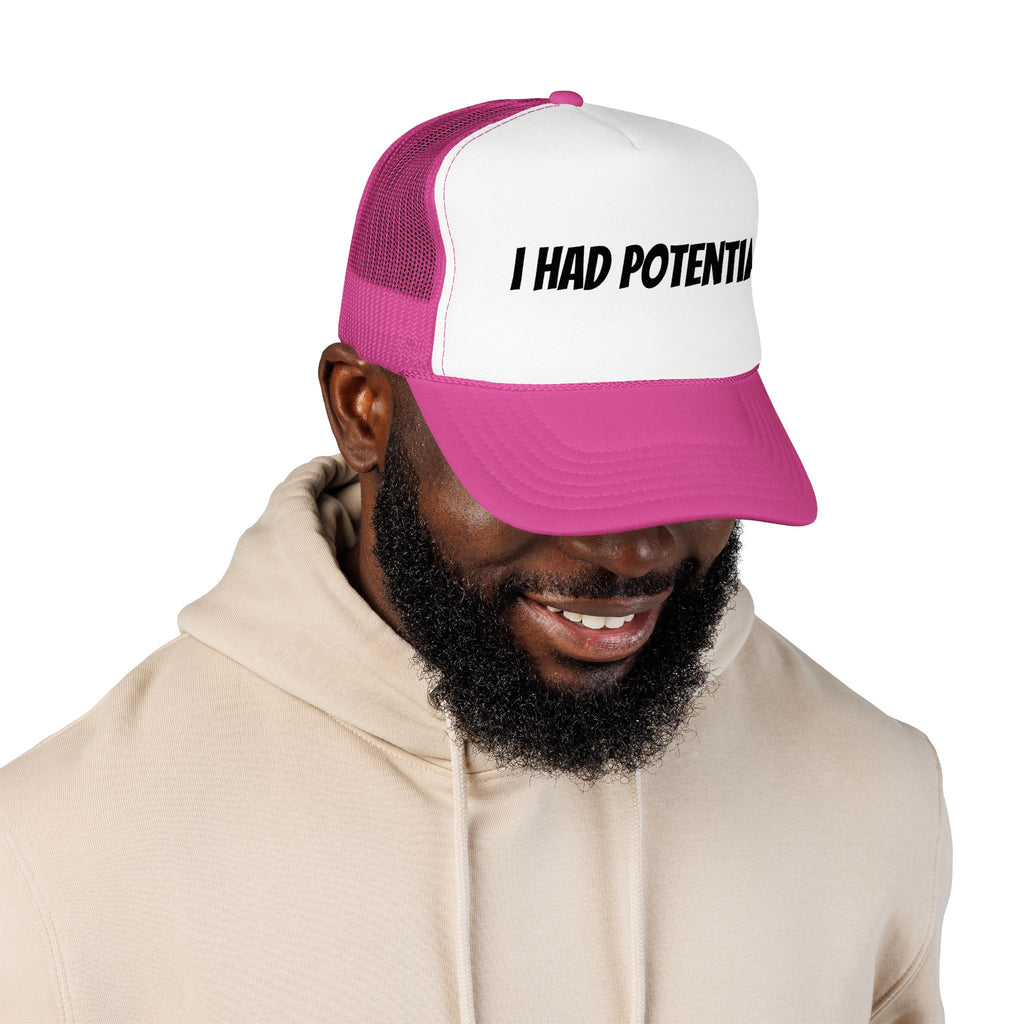 Trucker Hat — 'I Had Potential' Vintage Humorous Foam Cap