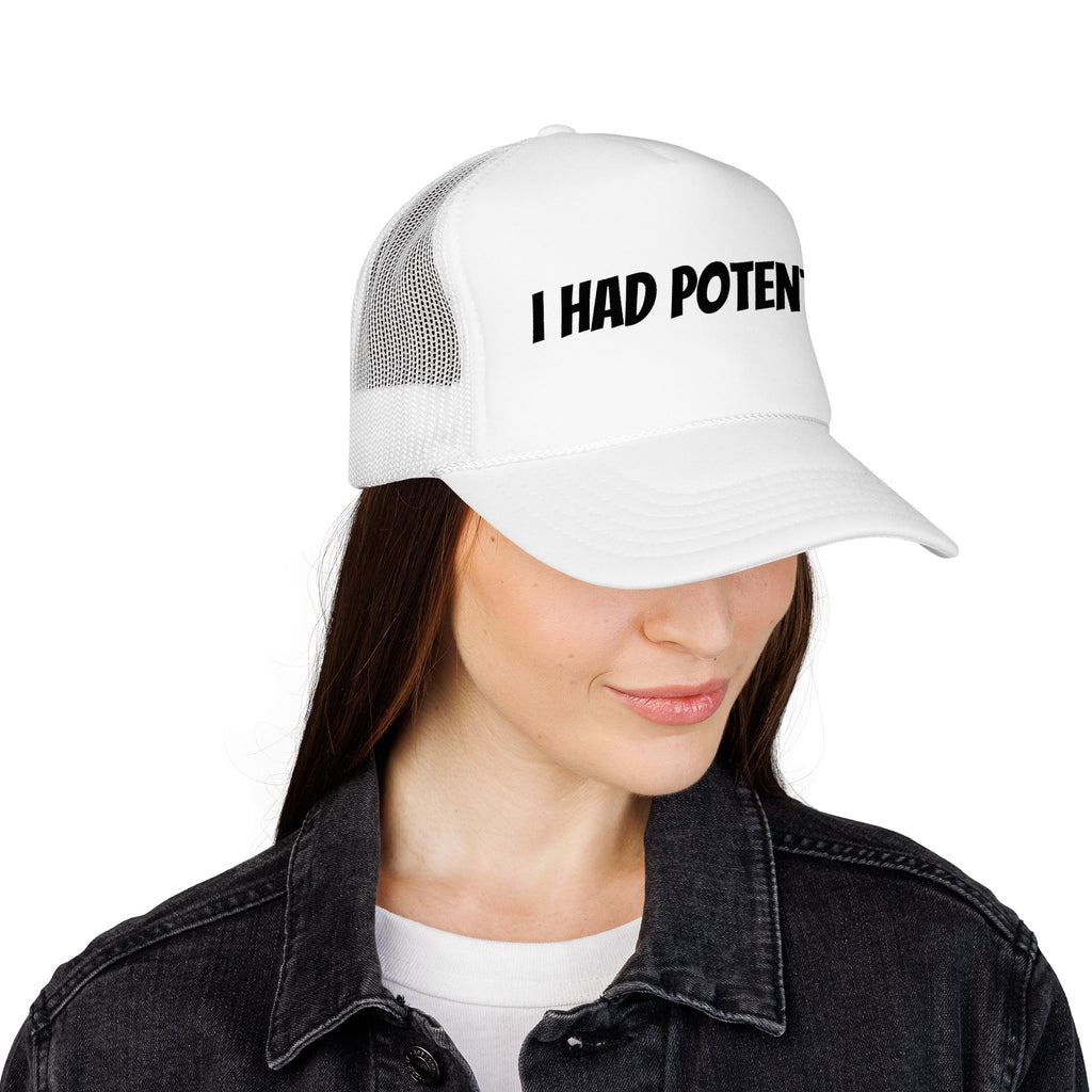 Trucker Hat — 'I Had Potential' Vintage Humorous Foam Cap
