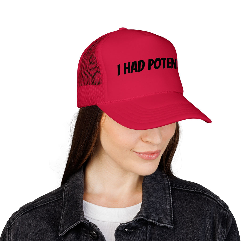 Trucker Hat — 'I Had Potential' Vintage Humorous Foam Cap