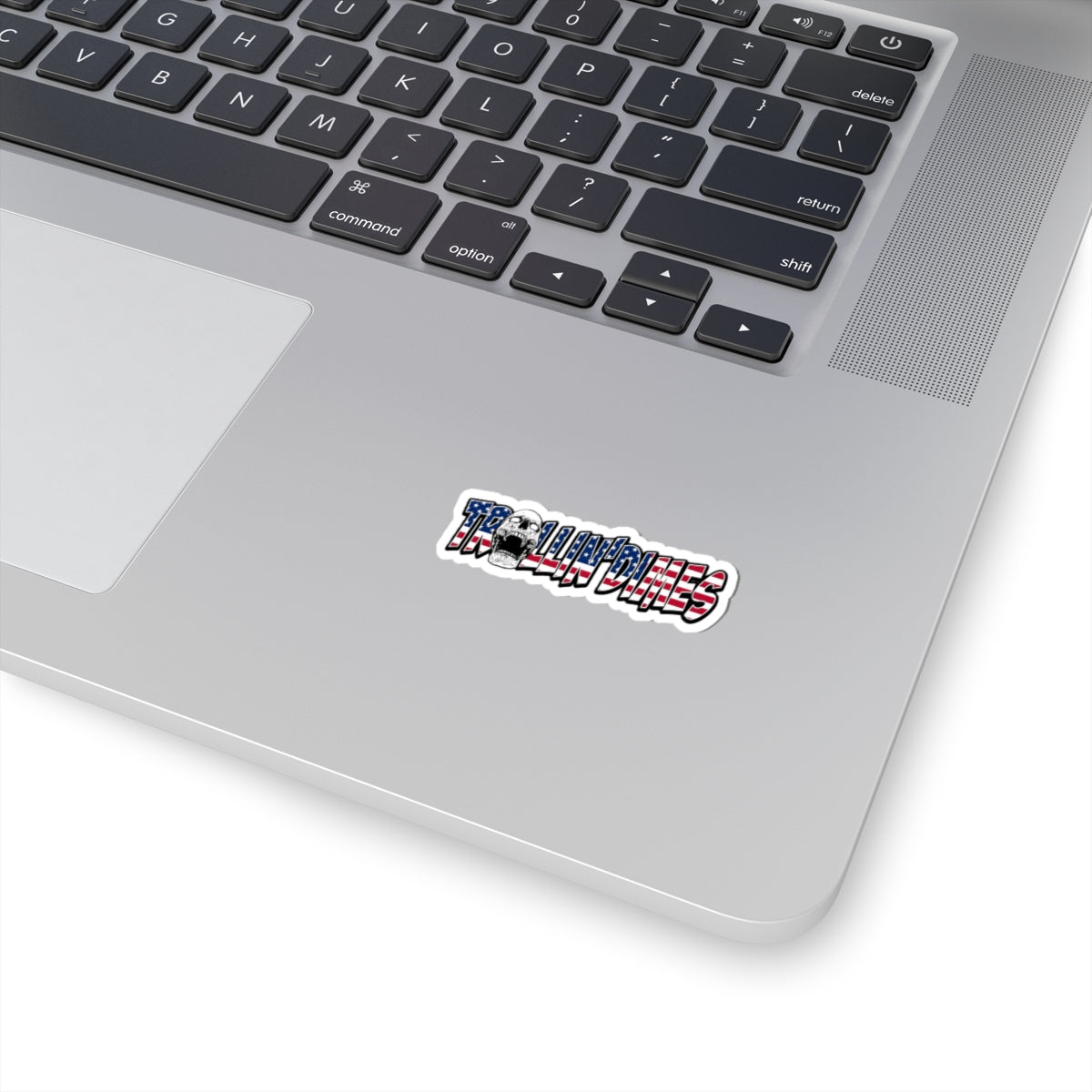 Trollin' Dimes American Flag Skull Sticker — Patriotic Humor Kiss-Cut Decal for Laptops, Water Bottles & Gear